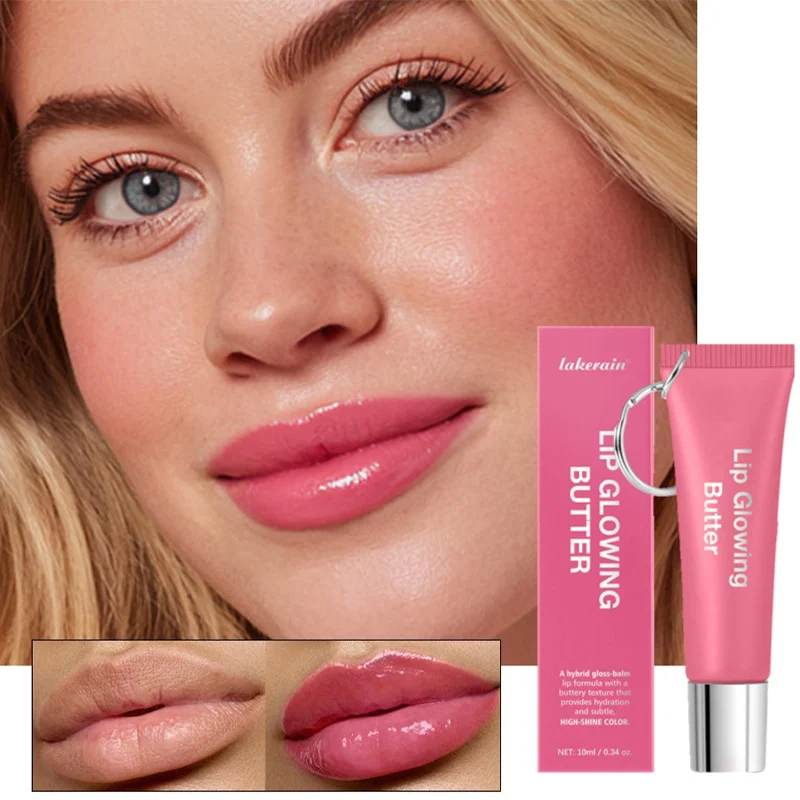 Korean Brand Lip Gloss New Lip Gloss Butter Balm Deeply Moisturizes Plumps Lips Students 5 Colors Of Portable Lip Gloss Pendants
