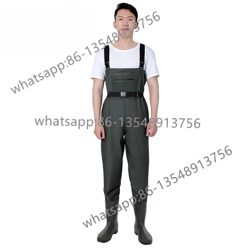 

Утолщенные брюки из ПВХ с половиной тела, пляжное снаряжение, привлекательное море, водонепроницаемые кожаные брюки с ремешком на вилке, дождевые брюки, болотный костюм