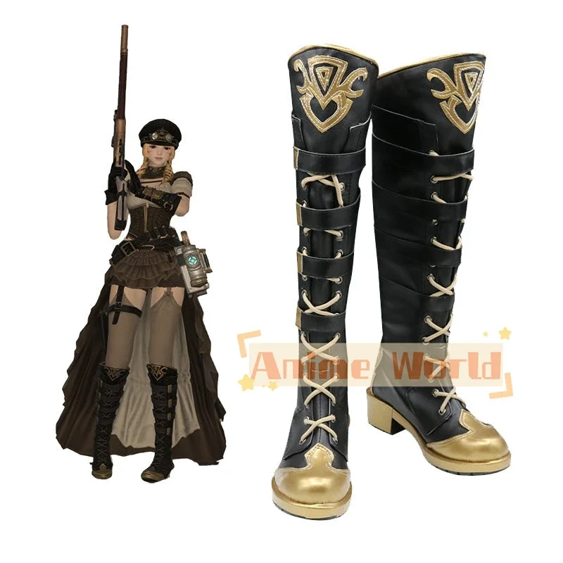 

Final Fantasy XV FF14 Нео-Ишгардианский комплект прицеливания, ботинки для косплея, карнавальные ботинки на Хэллоуин, индивидуальный заказ