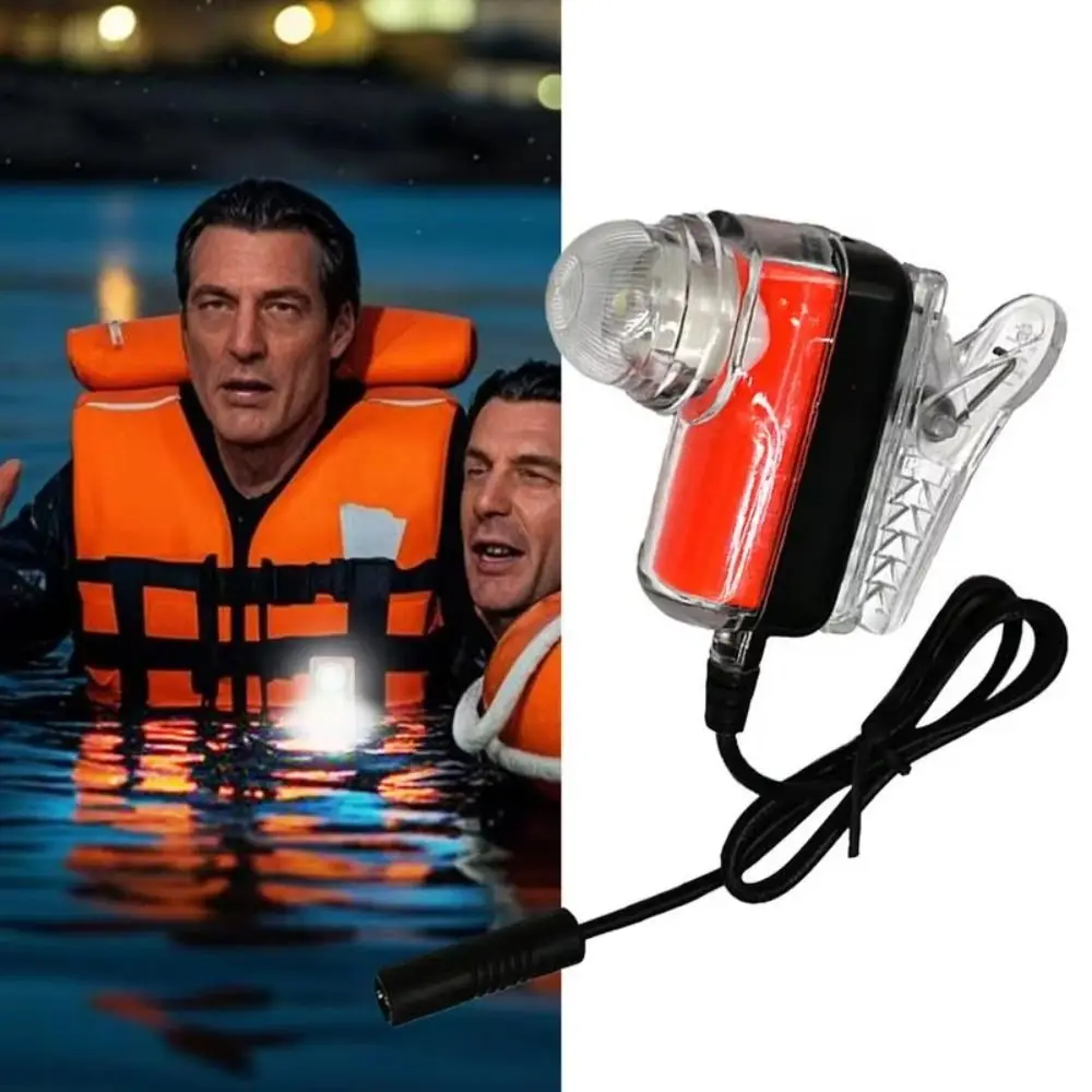 

Lithium Life Vest Light Life-saving Overboard Survival Life Jacket Light High Intensity Beam Long Range Rescue