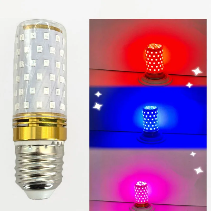 

1 шт. 12 Вт 16 Вт Маленькая E27 E14 RGB светодиодная кукурузная лампа Автоматическое изменение цвета Атмосфера Фото Liveshow Вечеринка Праздничный светодиодный декоративный светильник