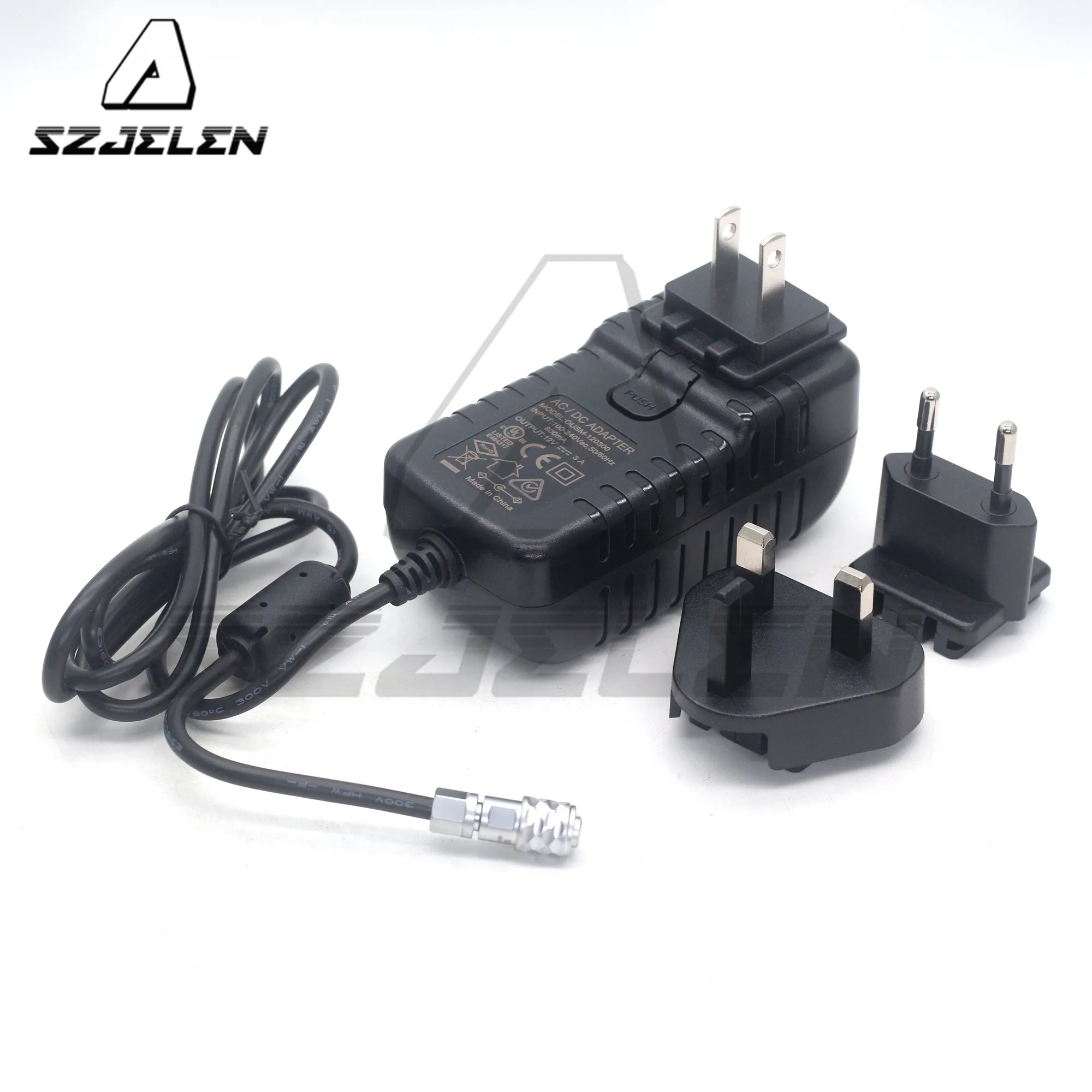 SF6 2 Pin Female BMPCC 4K/6K Camera Power Adapter 12V 3A Cable for EU US UK