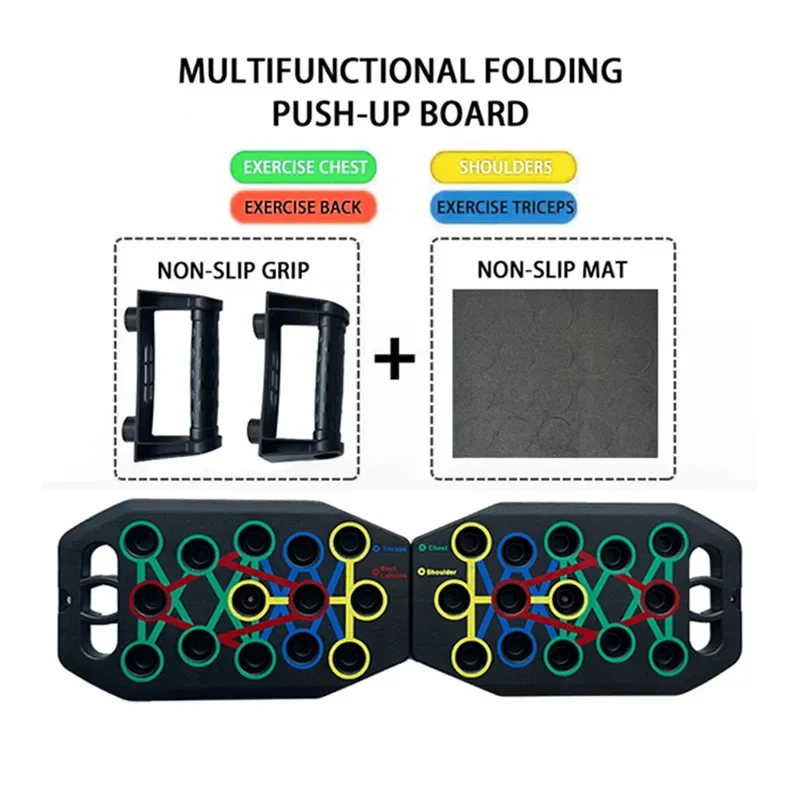 Portable Push up Handles Professional Foldable Push Up Board Set With Handles Foldable Fitness Equipment Home Workout Equipment