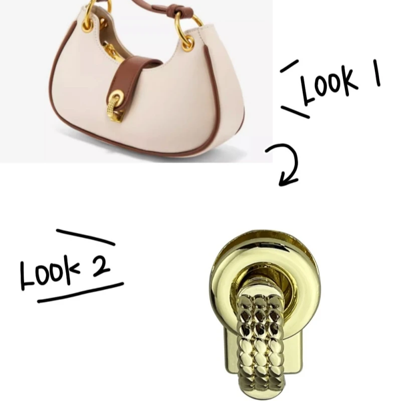 

Turn Twist Lock Hardware Accessories Buckle Metal Parts for Women Handbag Die-casting Zinc Alloy