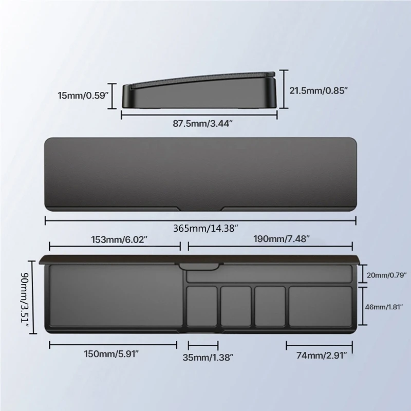 Computer Keyboard Hand Wrist Rest Pad Small Item Organization