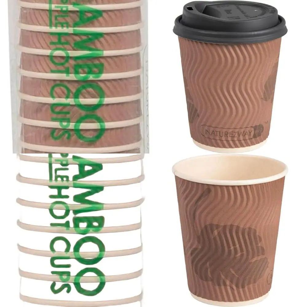 

Бамбуковые пульсационные стаканчики емкостью 8 унций, упаковка 500 штук — герметичные, прочные, посуда для напитков на растительной основе для экологически чистого бизнеса