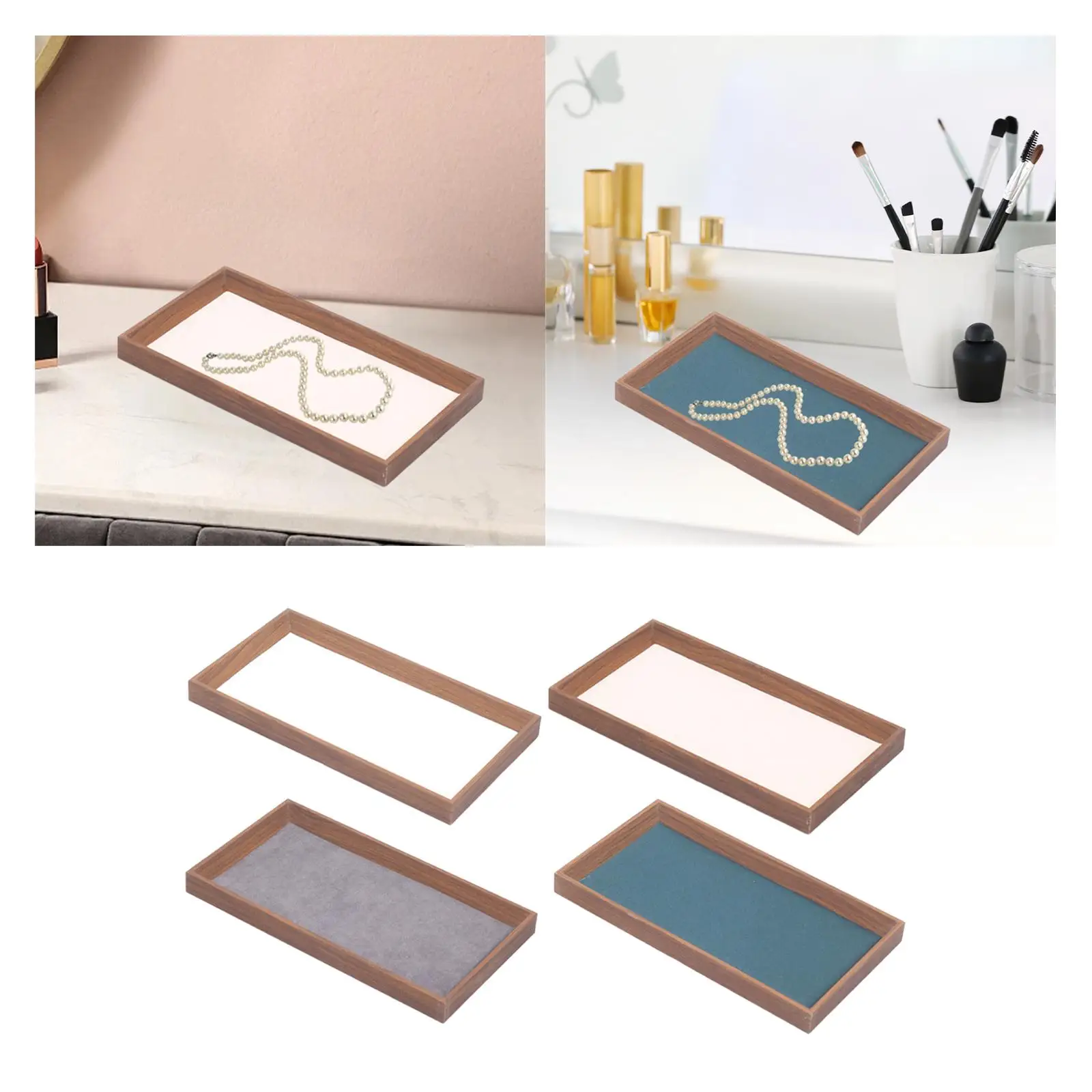 

Jewelry Organizer Storage Tray for Rings Bracelet Earrings Necklace Modern for Travel Shopping Mall Showroom Dresser Home Use