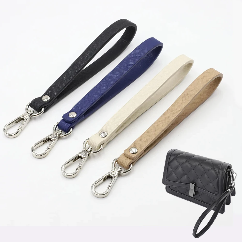 

Leather Bag Wrist Strap Portable Wristlet Lanyard Hand Straps Replacement Clutch Handbag Handles Purse Belt DIY Bags Accessories