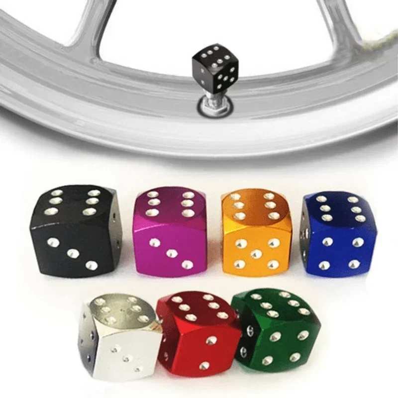 

4pcs/set Plastic Tire Valve Stem Caps, Universal Plastic Dice Car Tire Valve Stem Air Caps Cover for Car/Bicycle/Motorcycle