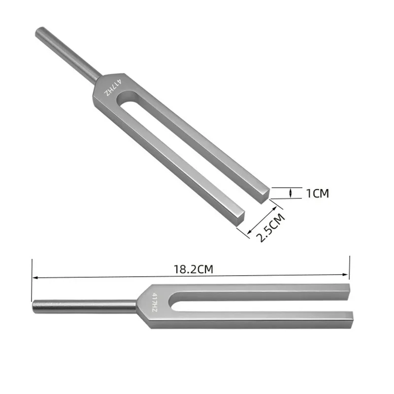 Widelec do strojenia ze stopu aluminium Diapason 432HZ 440HZ 417HZ Szuflada muzyczna Czakra Terapia medyczna Widelce do strojenia Zestaw akcesoriów