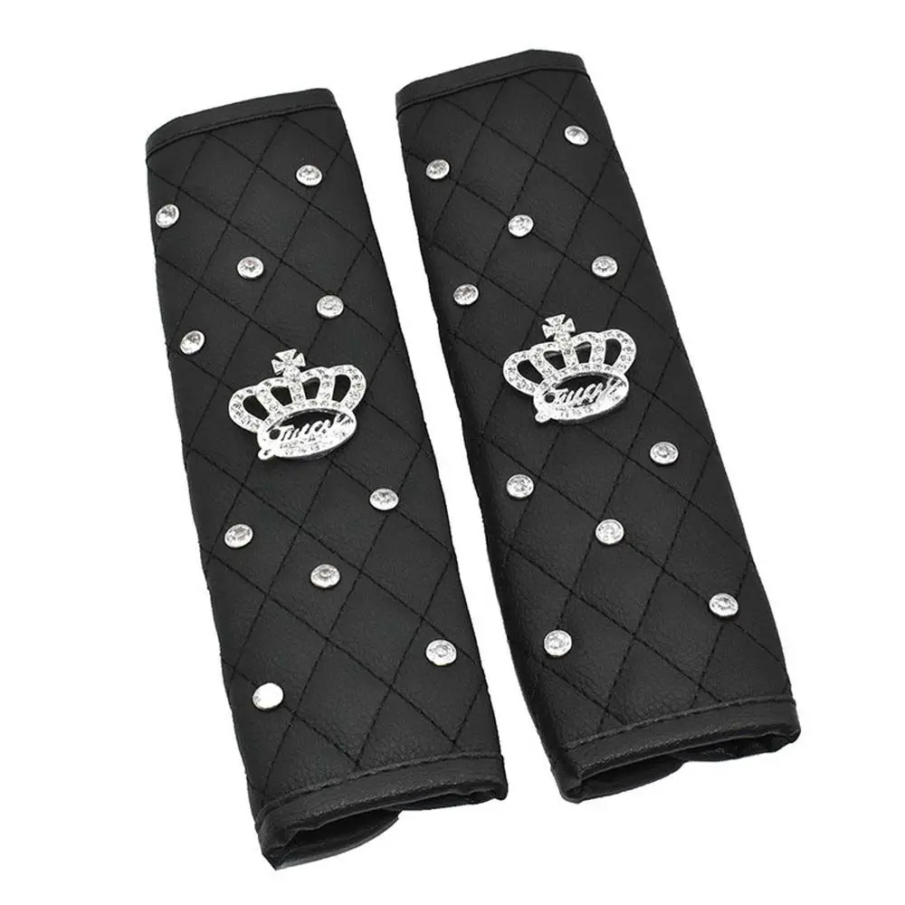 

Fashion Crystal Crown Diamond Car Accessories Gear Shift Knob Cover Car Seat Belt Cover Car Interior Decor Hand Brake Cover