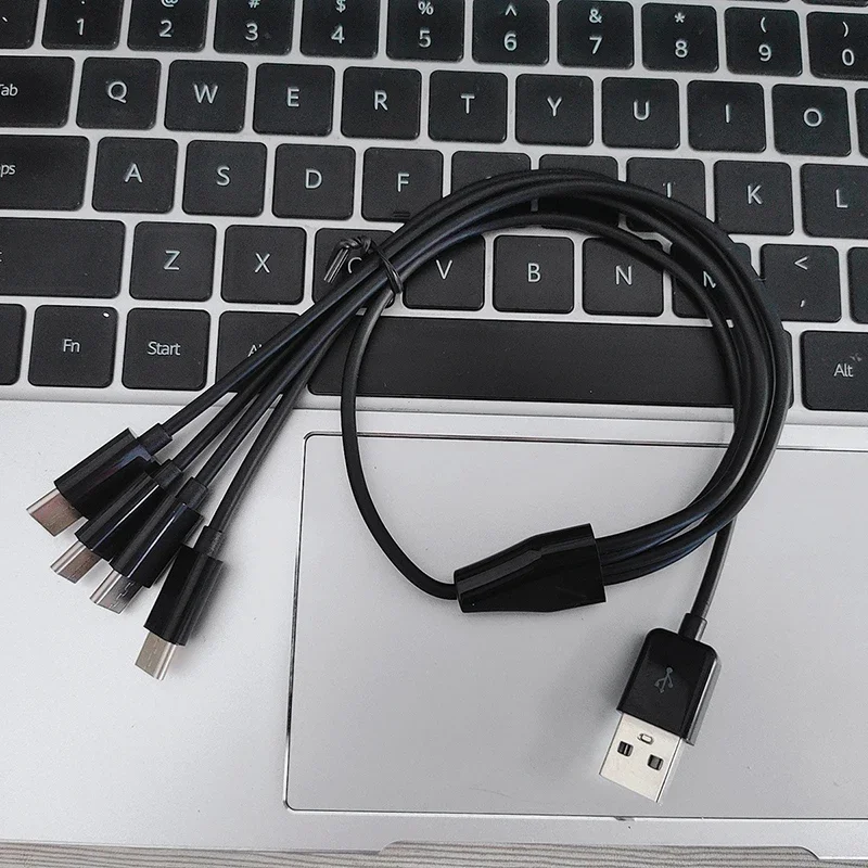 USB 3.1 charge cable OD 3.0MM 50cm 4 in 1 USB to 4 type C charger adapter cable power 4 type c for Smartphone tablet PC