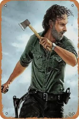 Rick Grimes The Walking Dead Posters Retro Metal Signs Wall Decor Art Tin Sign-Aluminum