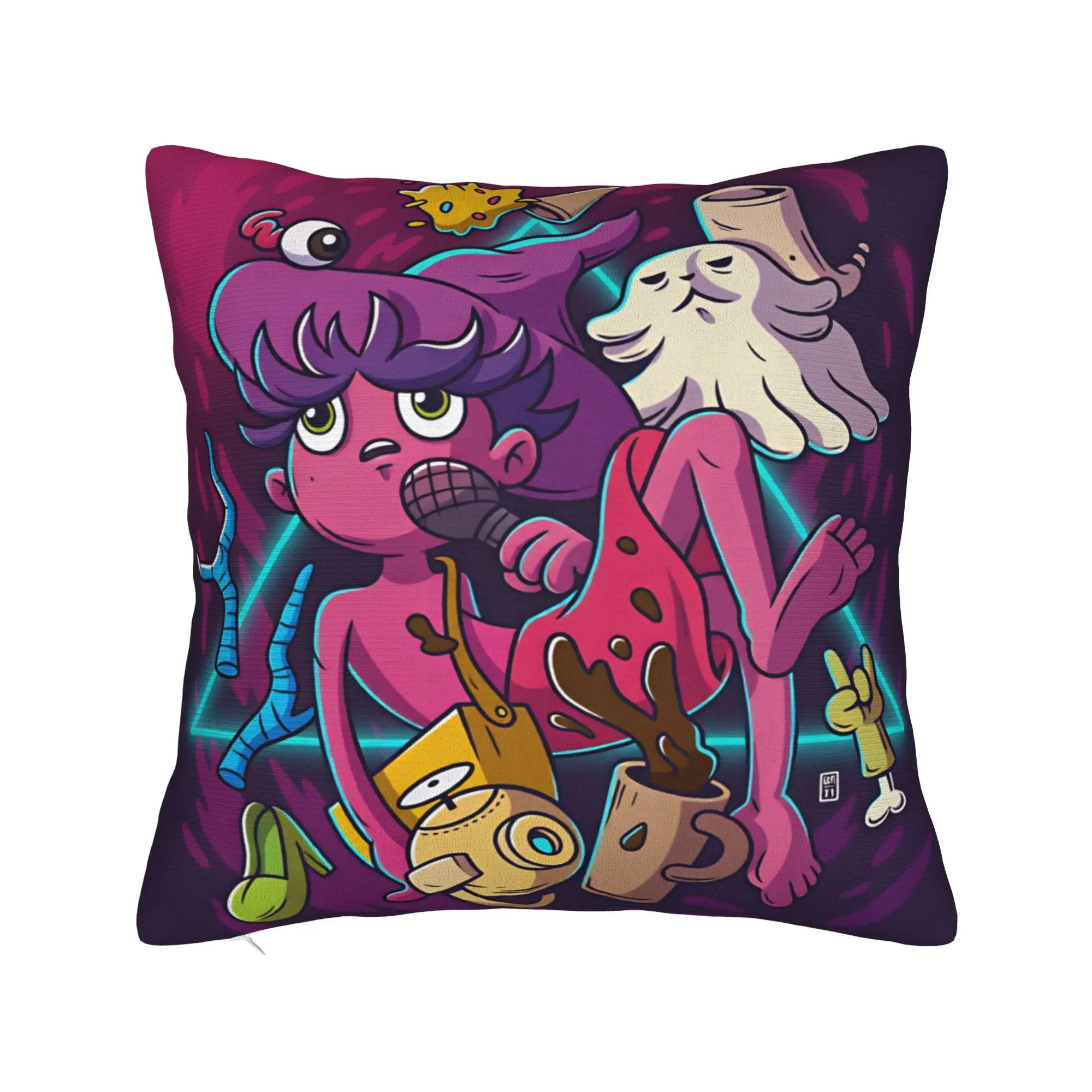 Cartoon M-Midnight Gospel Pillow Case  Funny Pillow Cover Custom Pillowcases For Sofa Couch Bed Living Room