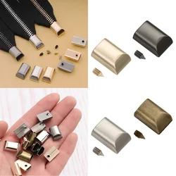 10pcs Metal Zipper Stopper Zipper Tail Clip Stop Tail Plug Head with Screw DIY bag Leather Hardware Leather Craft