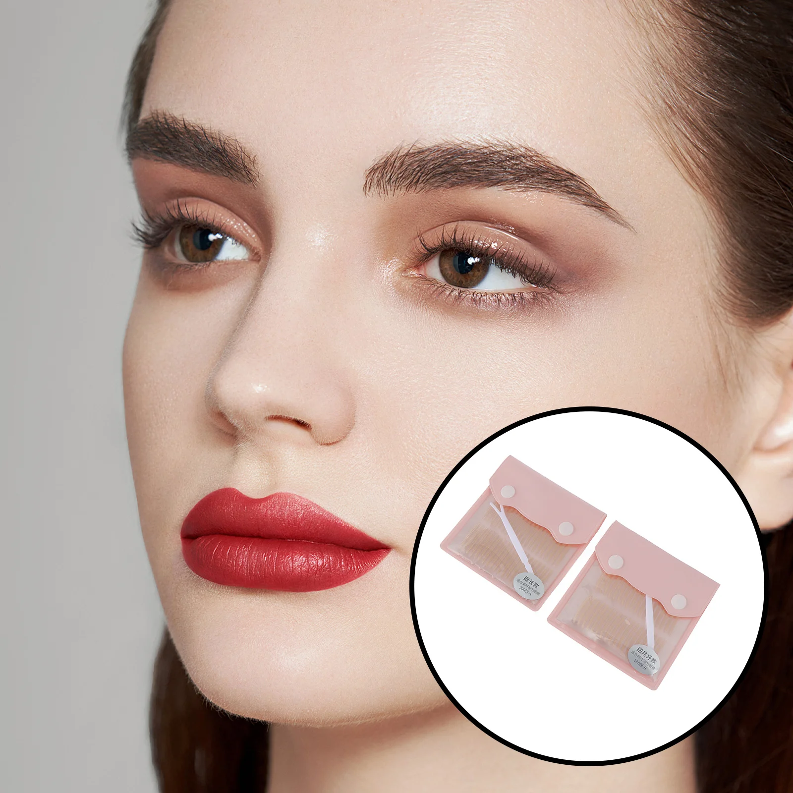 2 sacchetti comodi adesivi per doppia palpebra nastri per palpebre naturali invisibili strumento per il trucco degli occhi resistente al sudore impermeabile per ragazze