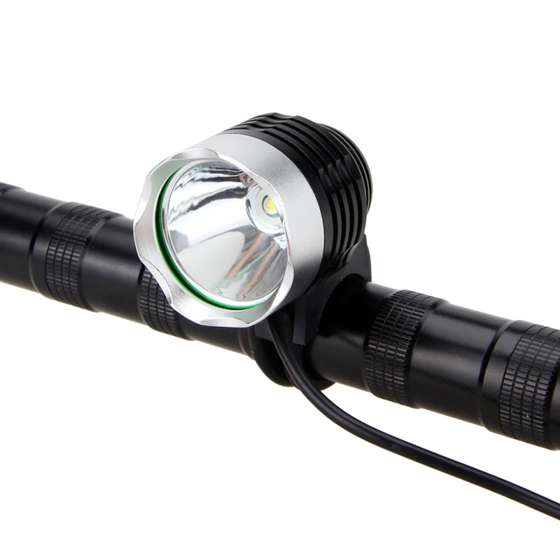 LED自転車ヘッドライト,3つの照明モード,バッテリーパック付きヘッド懐中電灯,ヘッドバンド安全テールライト
