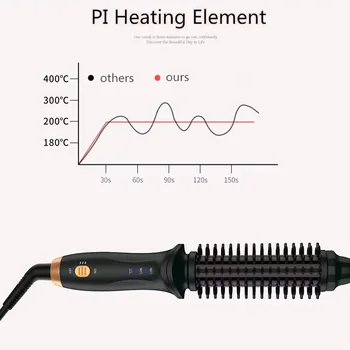 Heated Styling Brush & Round Hair Brush Volumizing Curler 8