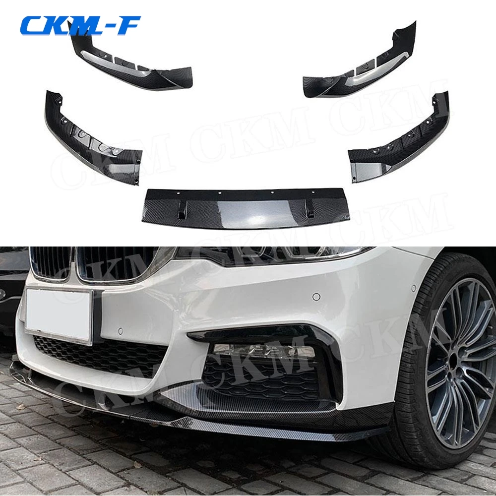 

ABS Front Bumper Lip Chin Flaps Aprons Spoiler Car Styling Bodykits for BMW 5 Series G30 Pre M Sport 2018-2020 Accessories