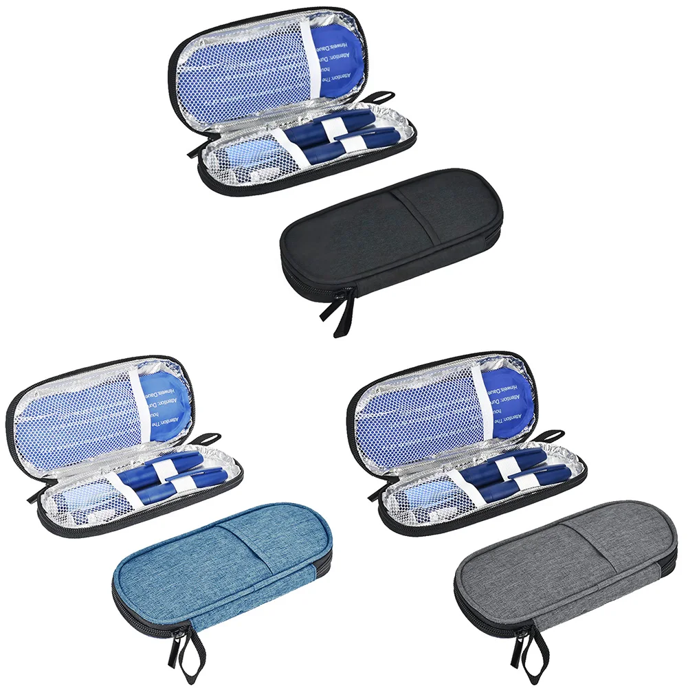 กระเป๋าเก็บความเย็นอินซูลินแบบพกพากระเป๋าเบาหวานยาป้องกันตัวป้องกันกระเป๋าถือกระเป๋าเก็บความเย็นอินซูลินเบาหวานสำหรับโรคเบาหวาน