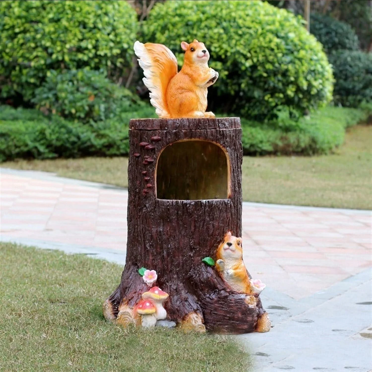 Creative  Recycling Bin Animal Theme 3D Sculpture Trash Can Stump Dumpster