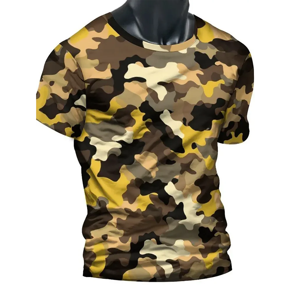 Men\'s Camouflage Sports T-Shirt Comfortable And Stylish Graphic Teefor Outdoor Fitness Activities Fashion Casual Male Clothing