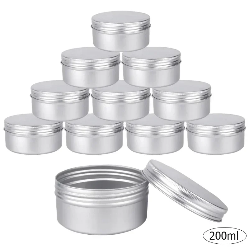 5-30 Stuks 200 Ml Cosmetica Container Lip Blam Make Organizer Lege Hervulbare Flessen Aluminium Kaars Pot Metalen thee Kan Geschenkdoos