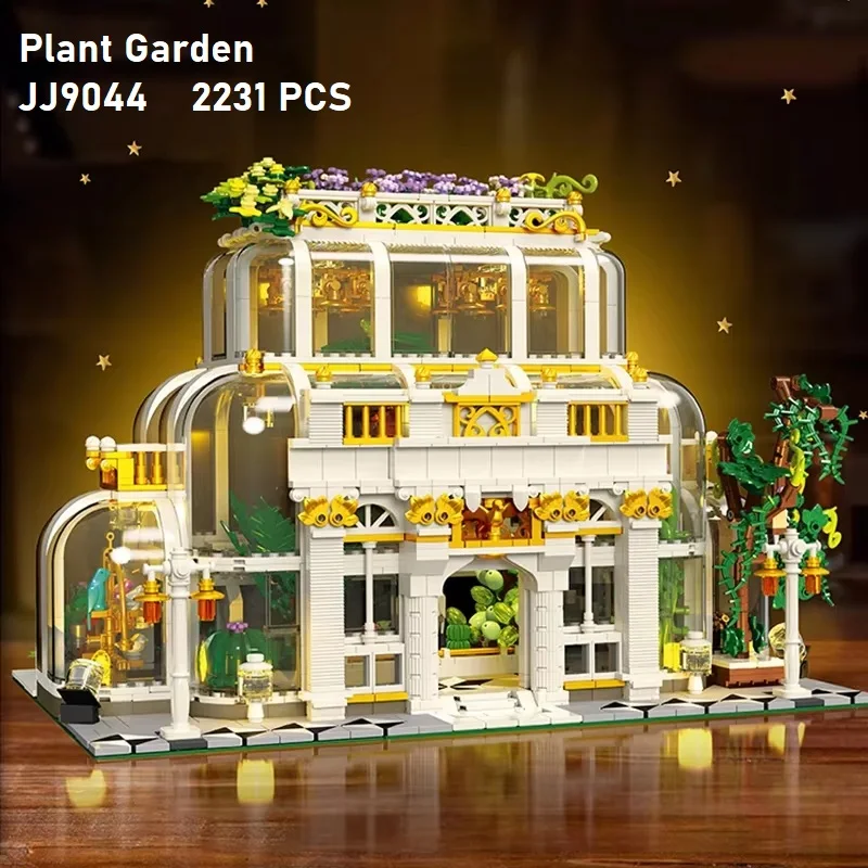 

2231pcs Plant Garden Building Blocks MOC City Street Model Bricks Set With Light Kids Educational DIY Toys Holiday Gifts