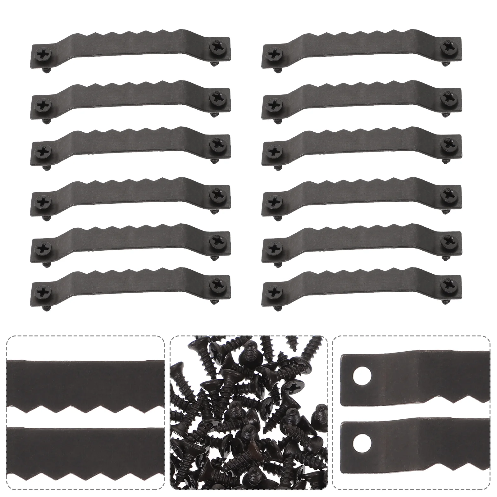 100 Pcs Photo Frame Hook Picture Hanging Hardware Canvas Hangers Hooks Serrated for Wall Pictures