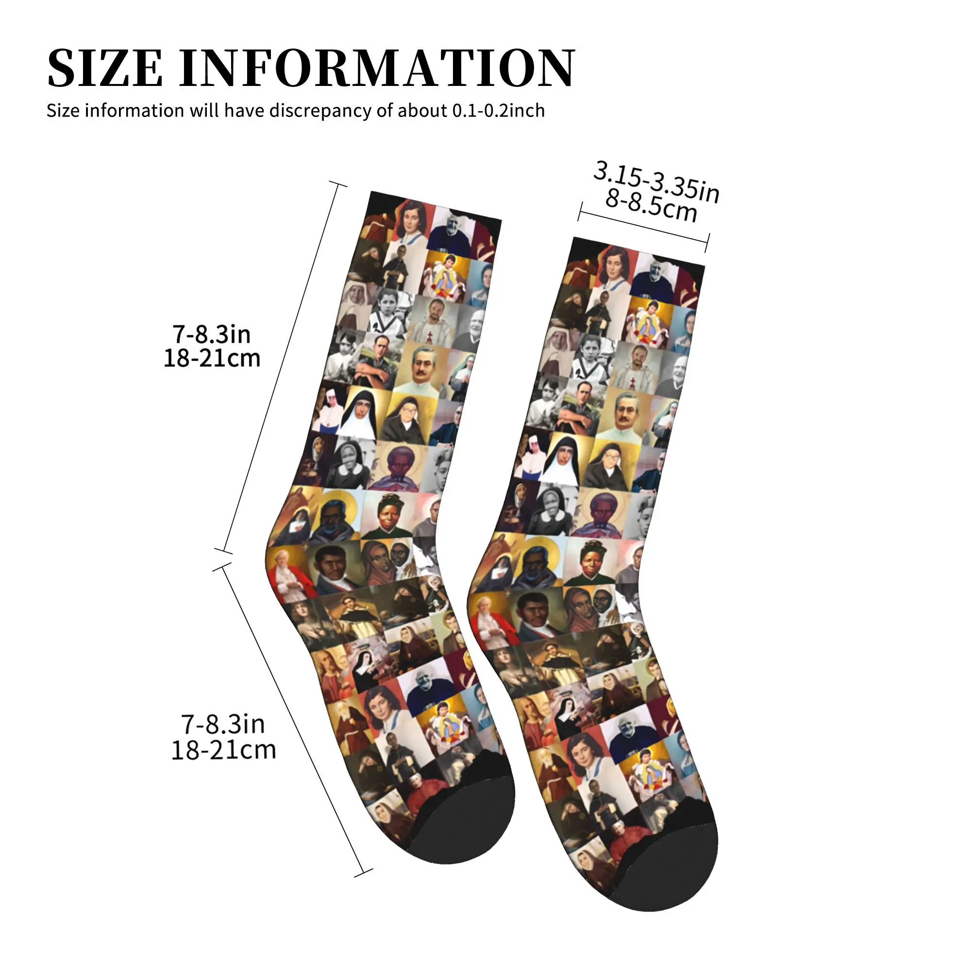 Novelty Printing All Saints Catholic Saints Tutti i Santi Socks for Women Men Stretch Summer Autumn Winter  Crew Socks - view 4