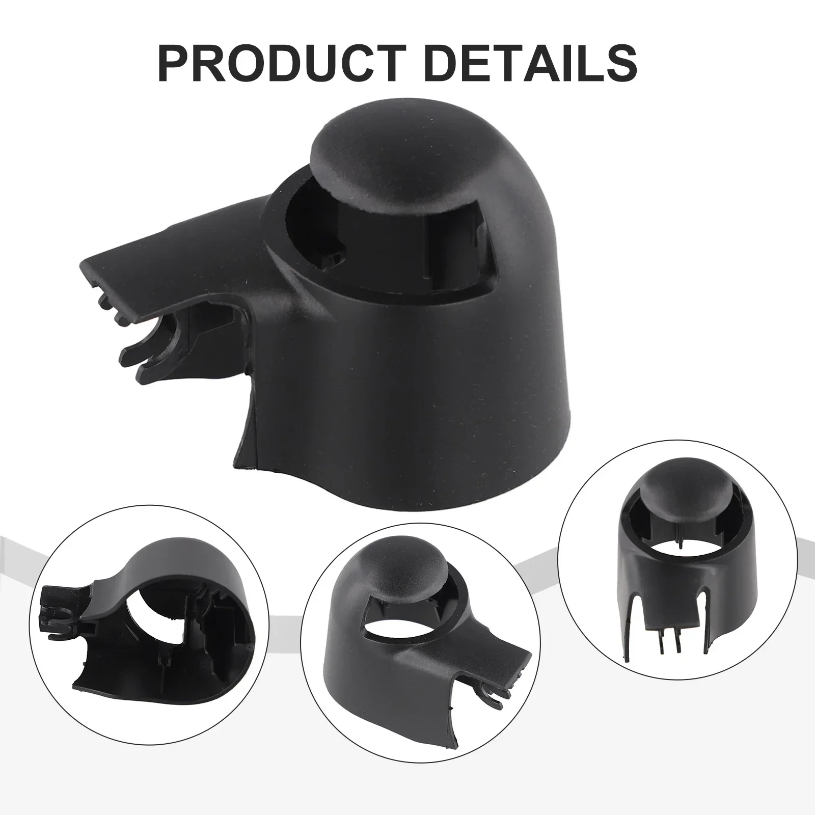 1pc Car Rear Wiper Blade Cover Cap Black High-Strength For Rabbit 2007-2009 For Golf 2010-2014 For Passat 2006-2010 #6Q6955435