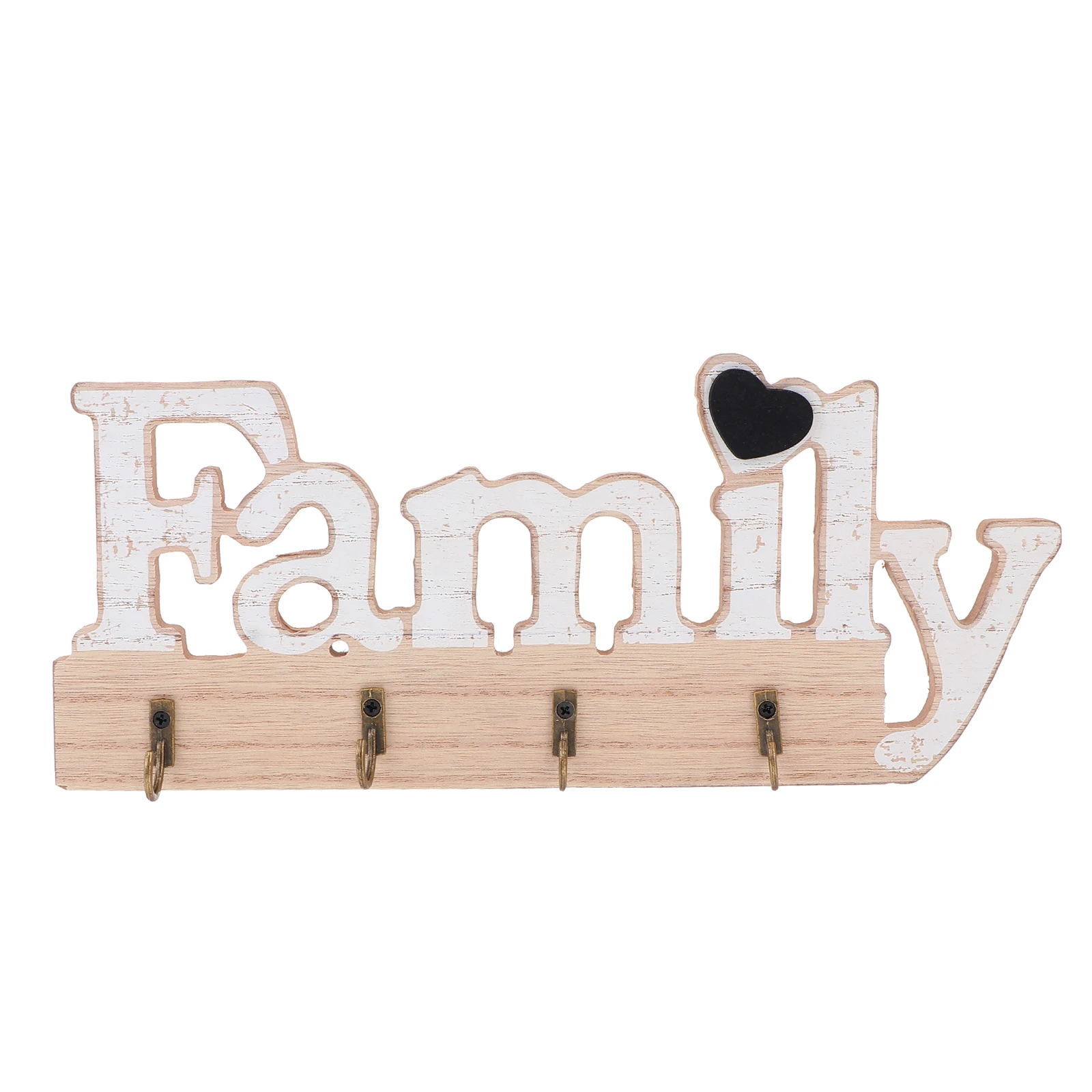 

1pc Wall Mounted Hook Home Decor Wall-Mounted Hanger Wooden Hanger White Key Clothes Holder Key Storage Decorative Hook