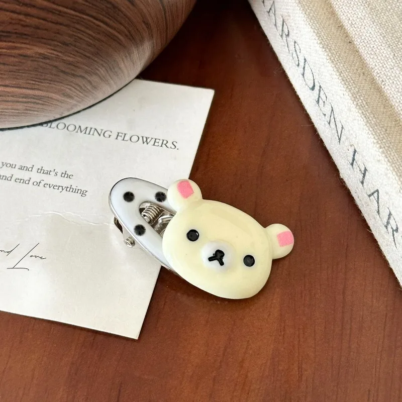 Cute Rilakkuma Bangs Side Hair Clip Matching Hair Accessories