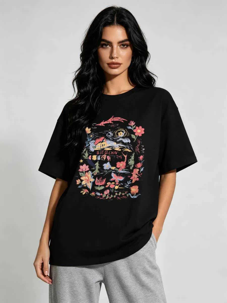 T-shirts élégants pour salon de coiffure, coupe ajustée à motif précis, élément de régulation de la température, structure gracieuse, beauté Gyaru