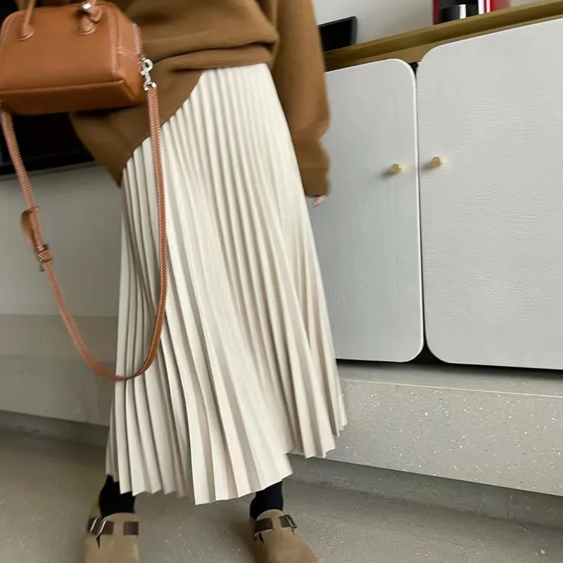 Skirts Women Elegant Chic High Waist Personality Casual Fashionable Streetwear All-match A-line Vintage Classic Skirts