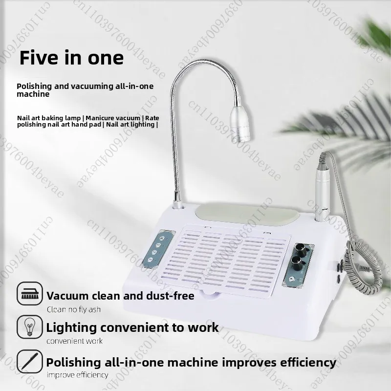 

Шлифовальная машина «пять в одном» для дизайна ногтей Лампа для ногтей 96 Вт Пылесос Освещение Ручная подушка Универсальная машина