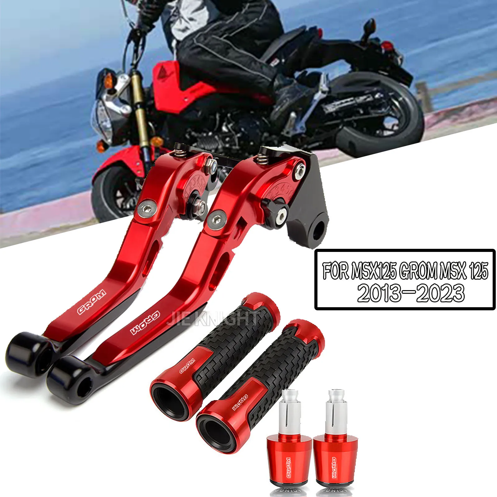 Für MSX125 GROM MSX125 2013-2023 Motorrad Ausziehbare Bremse Kupplung Hebel Lenker Griff Griffe Enden Slider Zubehör