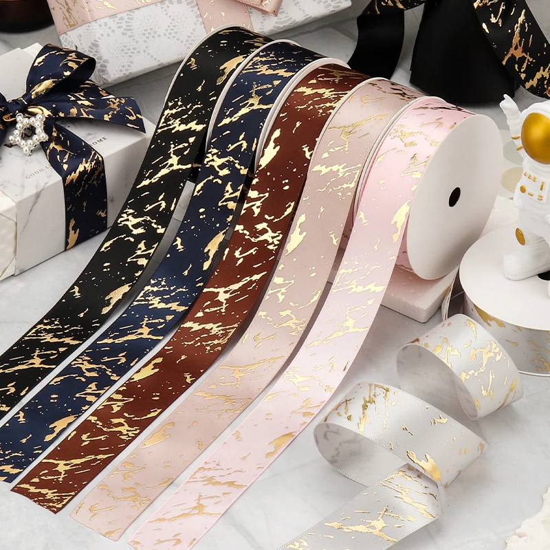 10Yards Marble pattern Series Gift Ribbon For Diy Valentines Wedding Event Party Christmas Decoration Baking Bouquet  Decoration