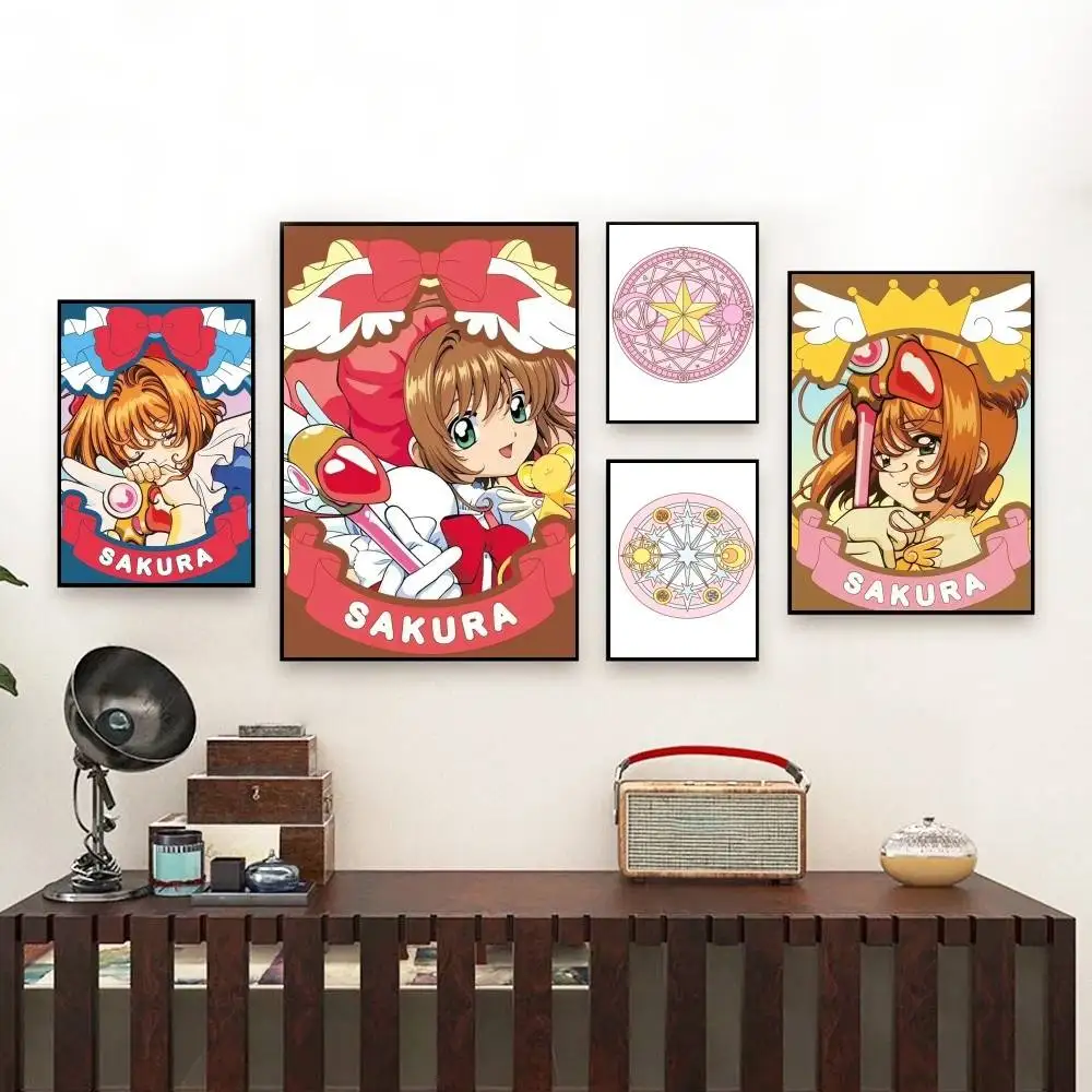 

Anime C-ardcaptor S-akura Poster Perfect Space Sticker Self Adhesive for Office Home Theater Wall Art Decor Fancy Gift