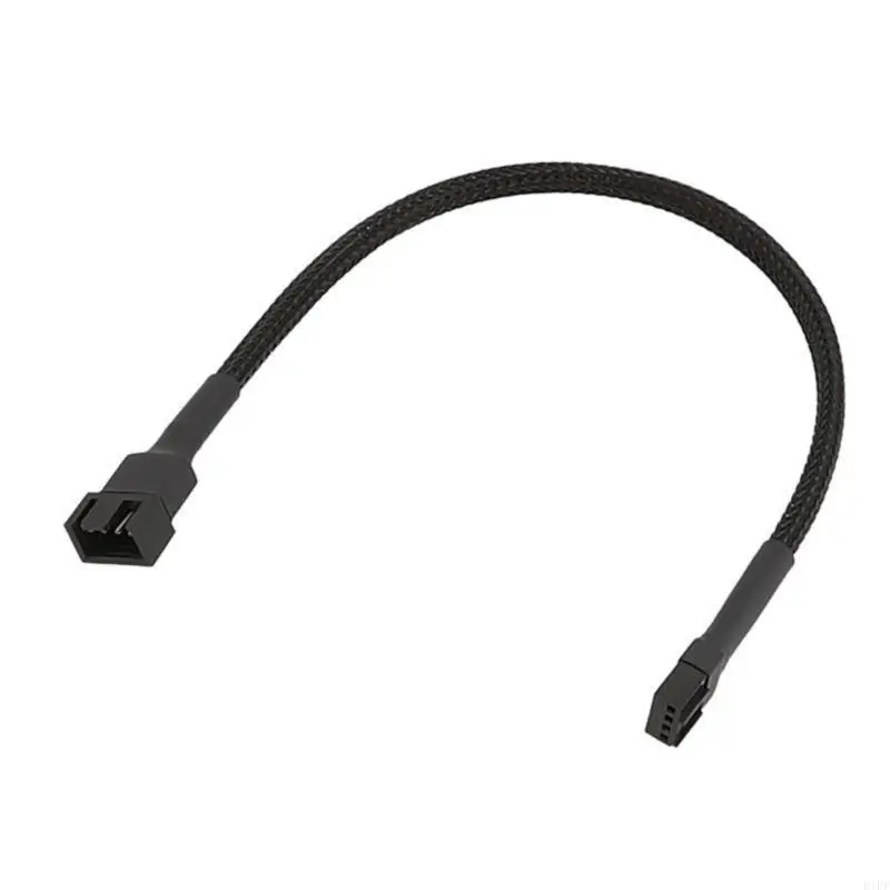 E1pf 4pin PWM -ventilatorkabel 1 tot 1 2 3 Way Splitter Black Sheeved Extension Cable