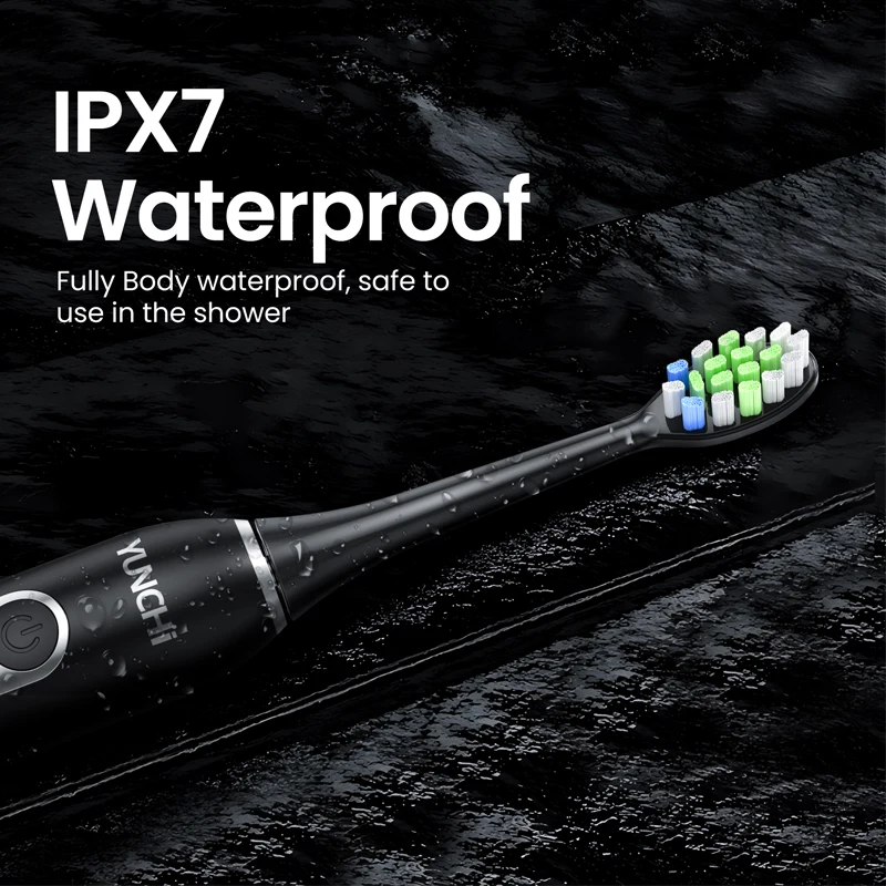 Electric Toothbrush Set Multiple Brush Heads Rechargeable Waterproof Body Ultra-dense Soft Bristles High-tech Sesign whitening
