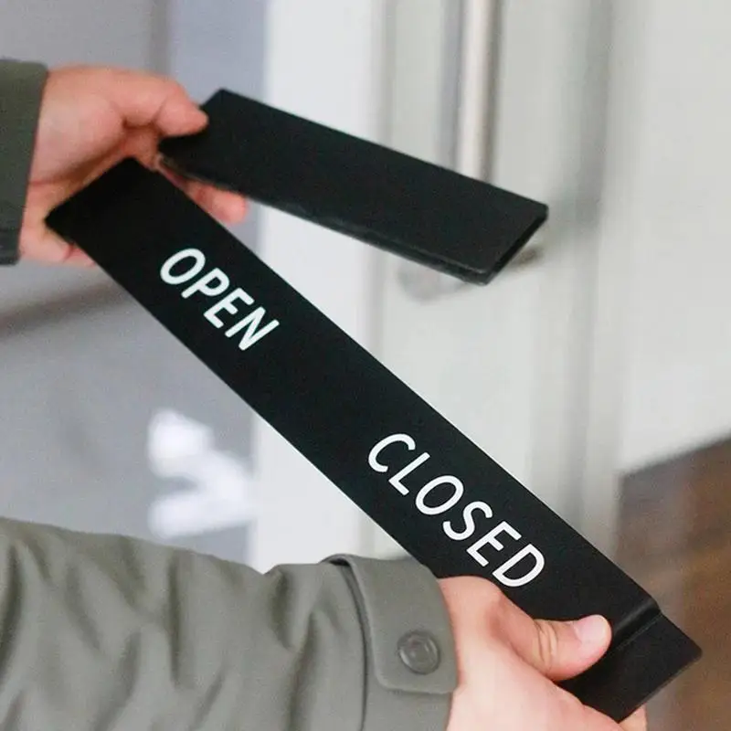 Open Sign For Bussiness Door Privacy Slide Door Indicator With Clear Text Slider Door Indicator Double Sided Visibility For