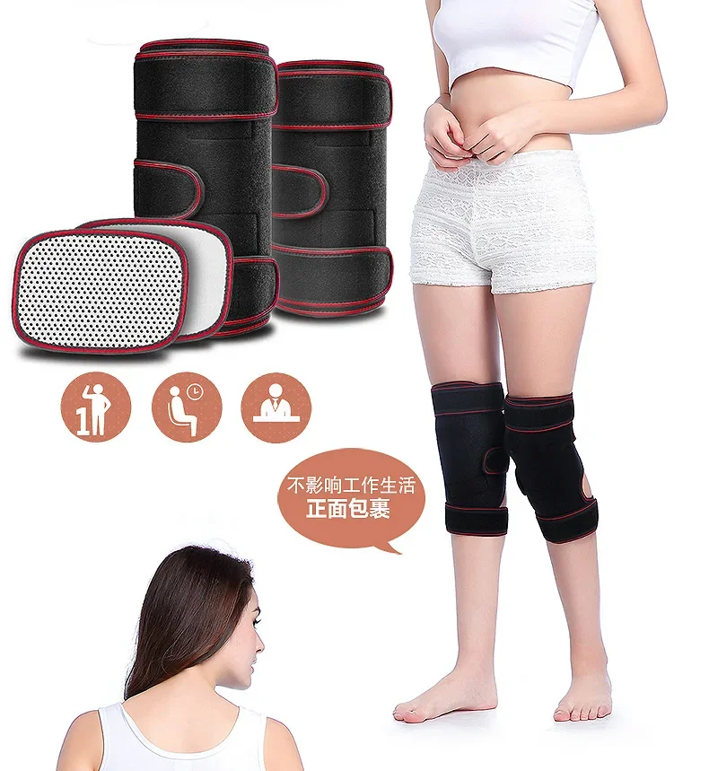 2 Stuks Toermalijn Zelfverwarming Kneepad Magnetische Therapie Knie Ondersteuning Toermalijn Verwarmingsriem Knie Massager Gezondheidszorg Tool