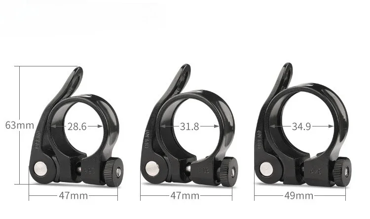 1PC MTB 자전거 시트 포스트 클램프 빠른 릴리스 초경량 알루미늄 합금 자전거 시트 포스트 마운트 31.8mm 34.9mm 사이클링 액세서리