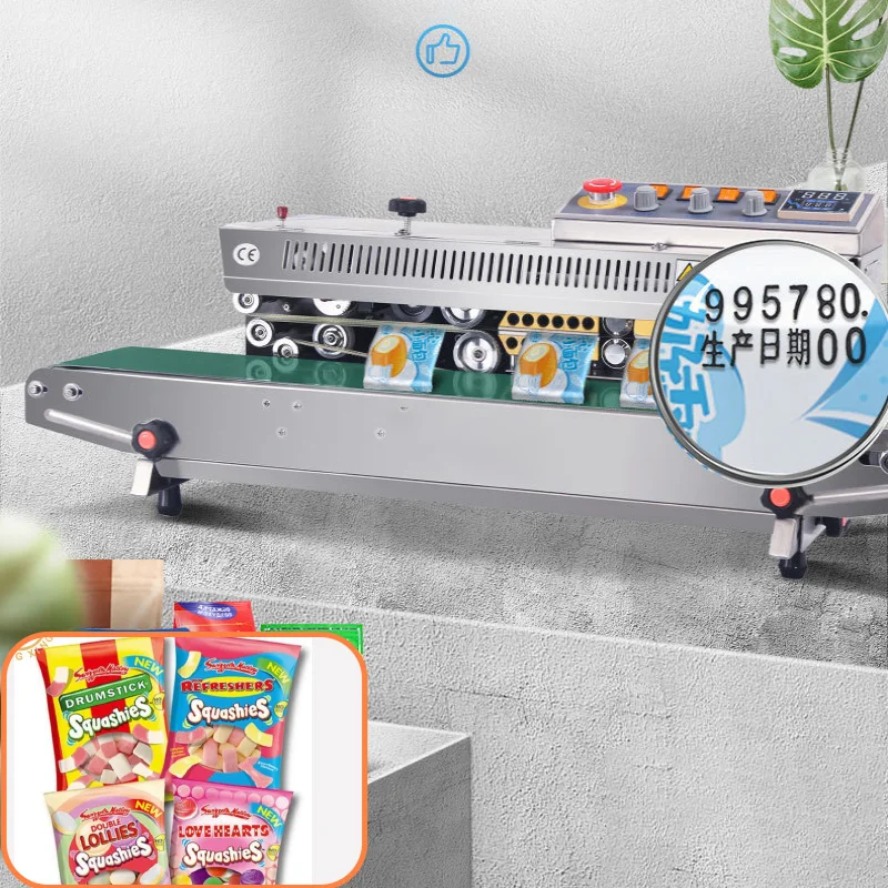 Máquina Selladora de Bolsas Continua FR-770, Selladora de Banda Horizontal, Selladora Automática