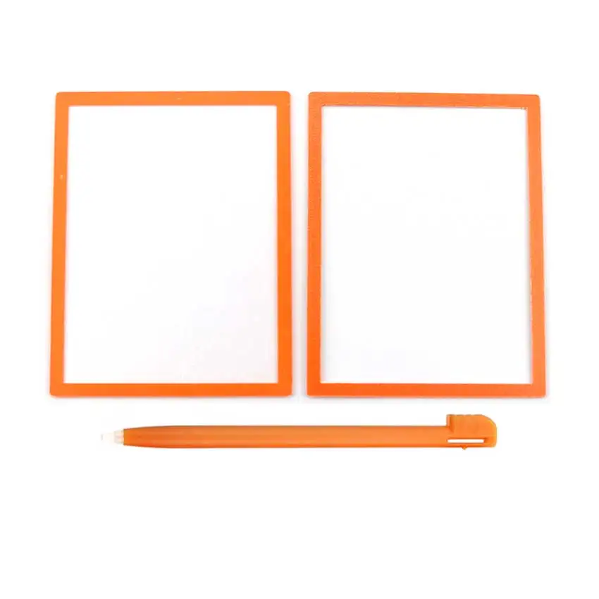 YuXi Top Upper LCD Screen Cover Bottom Lower Frame For DS Lite DSL for NDSL Game Console Plastic Lens Panel & Touch Stylus Pen