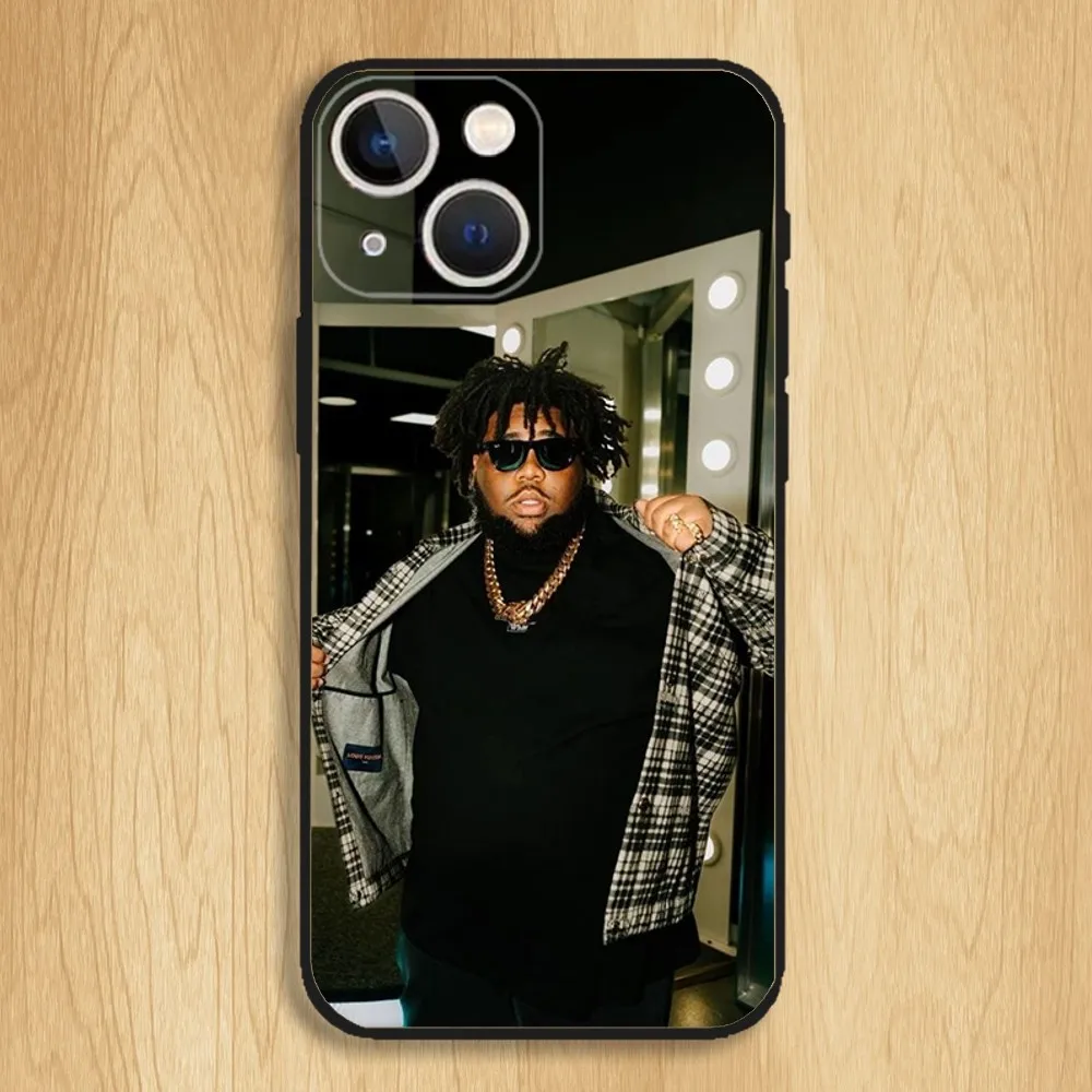 Rod Wave American Rapper Phone Case For iPhone15,14,13,12,11,Pro,Max,Plus,Mini,X,XS,XR,8,7,6,S,Plus,SE Soft Black Case