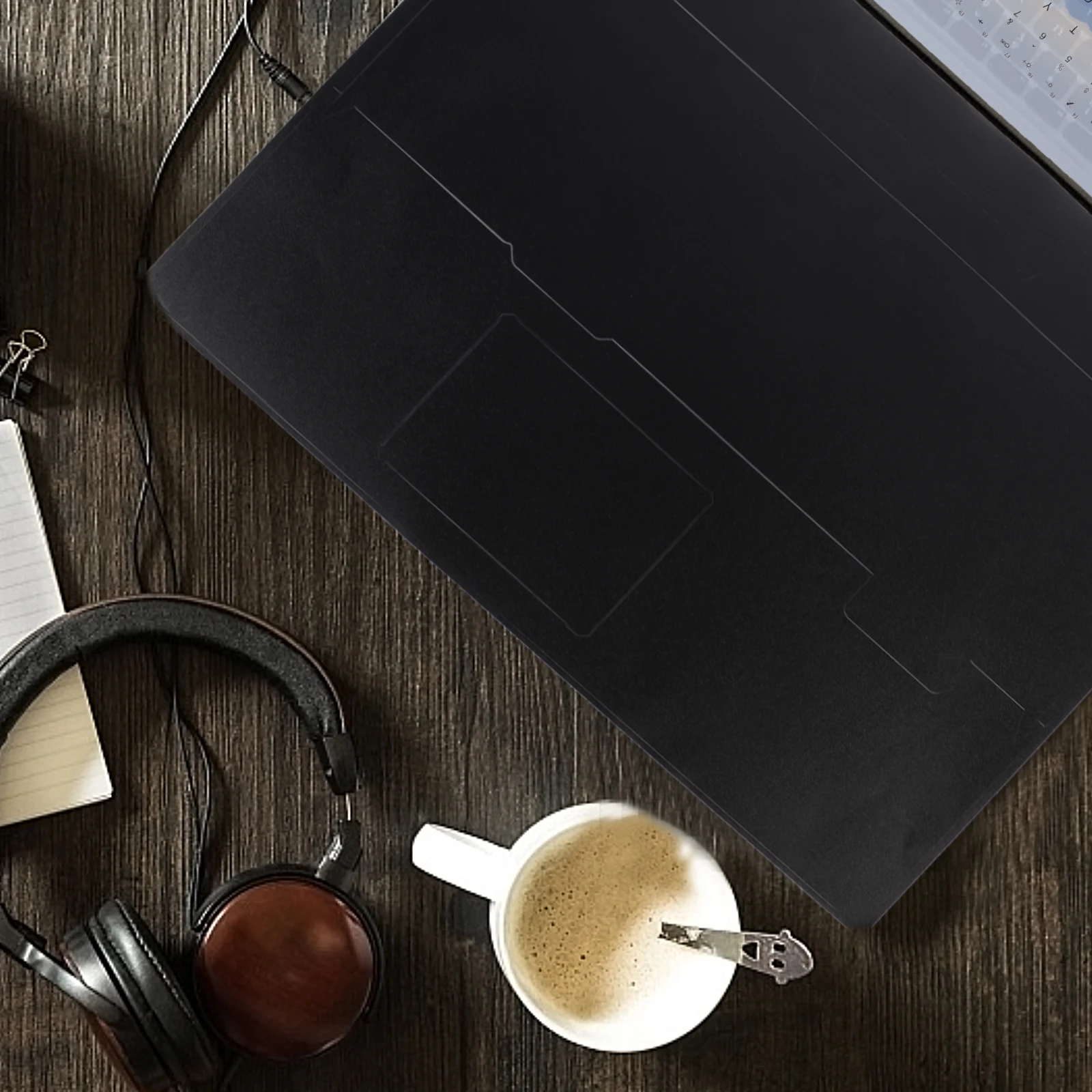 

Laptop Stickers Notebook Shell Cover Keyboard Protector Black Case Air Guide Groove PVC Anti Scratch Non Yellowing