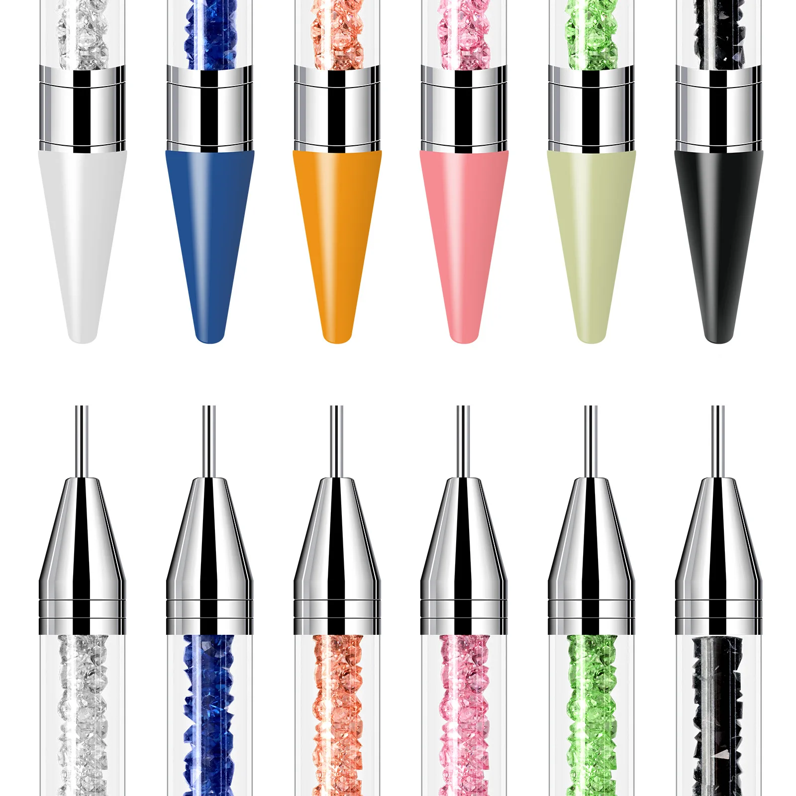 1 Stück Doppelseitiger Nagel-Dotting-Stift, Strass-Picker DIY Nagelkunst-Dekorationswerkzeug – Detail 3