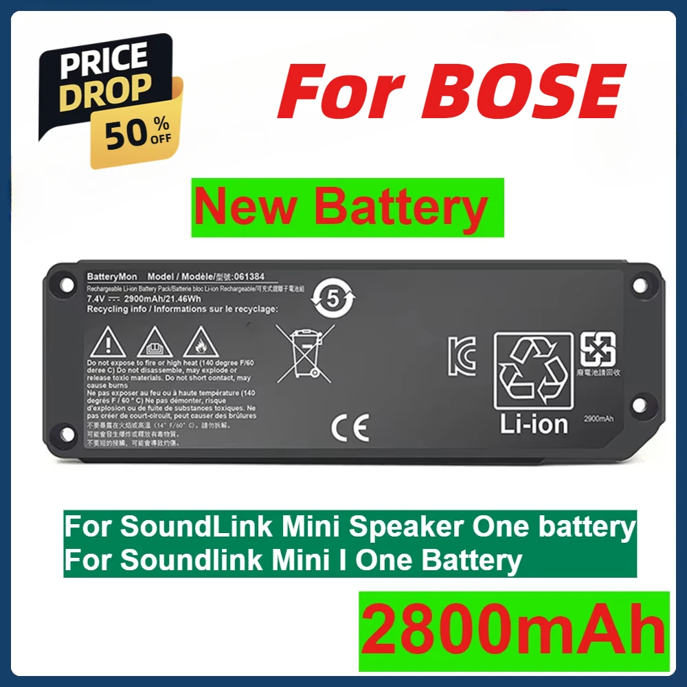 New  Replacement Battery 061384 063404 063287 061386 061385 for BOSE SoundLink Mini I Bluetooth Speaker